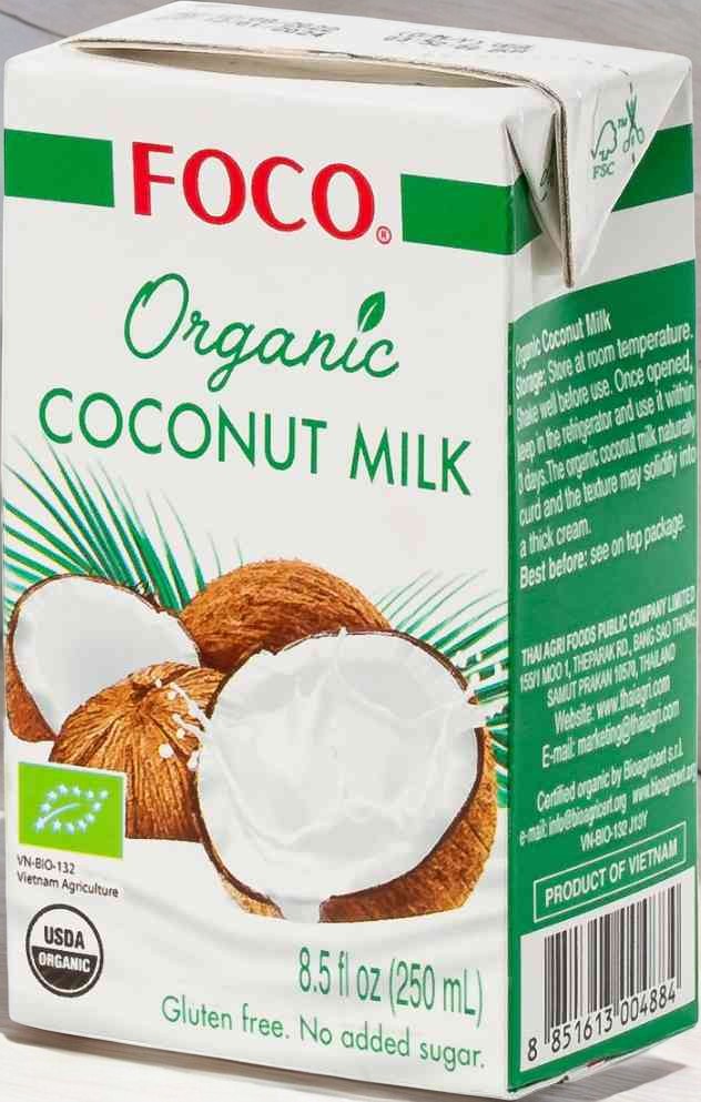 FOCO ORGANIC Кокосовое молоко органическое  250мл   /36
