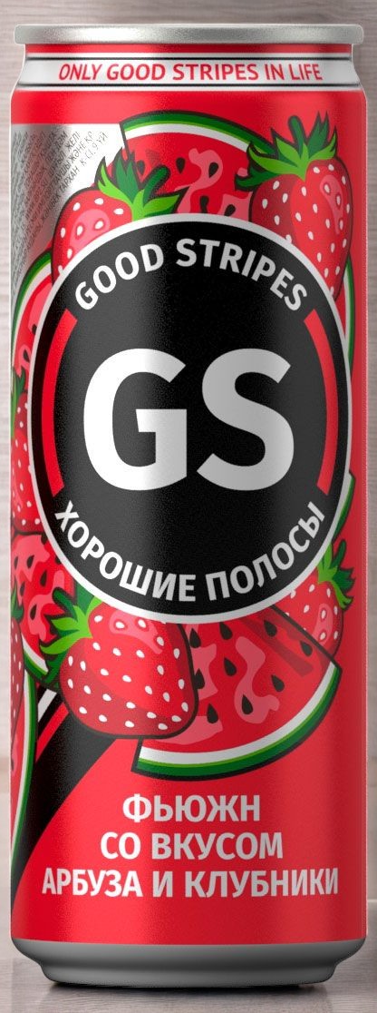 БАРНАУЛ Напиток Good Strips ж/б 0,45л *Арбуз Клубника