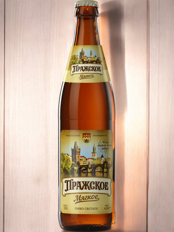 БАРНАУЛ Пиво “ПРАЖСКОЕ Мягкое” светлое ст. 0,5л *