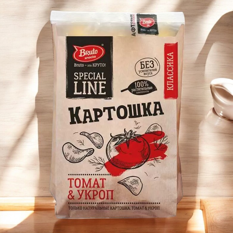БРУТО Крафт 120гр * Картошка Томат и укроп
