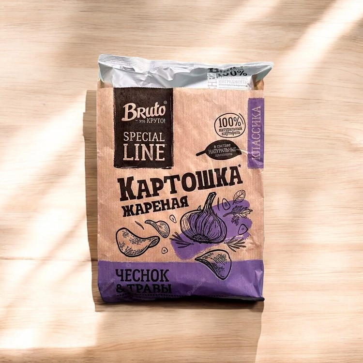 БРУТО Крафт 120гр * Картошка Чеснок и травы