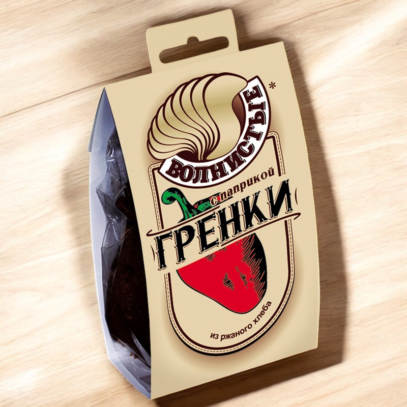 Гренки “ВОЛНИСТЫЕ” 75гр *со вкусом ПАПРИКИ