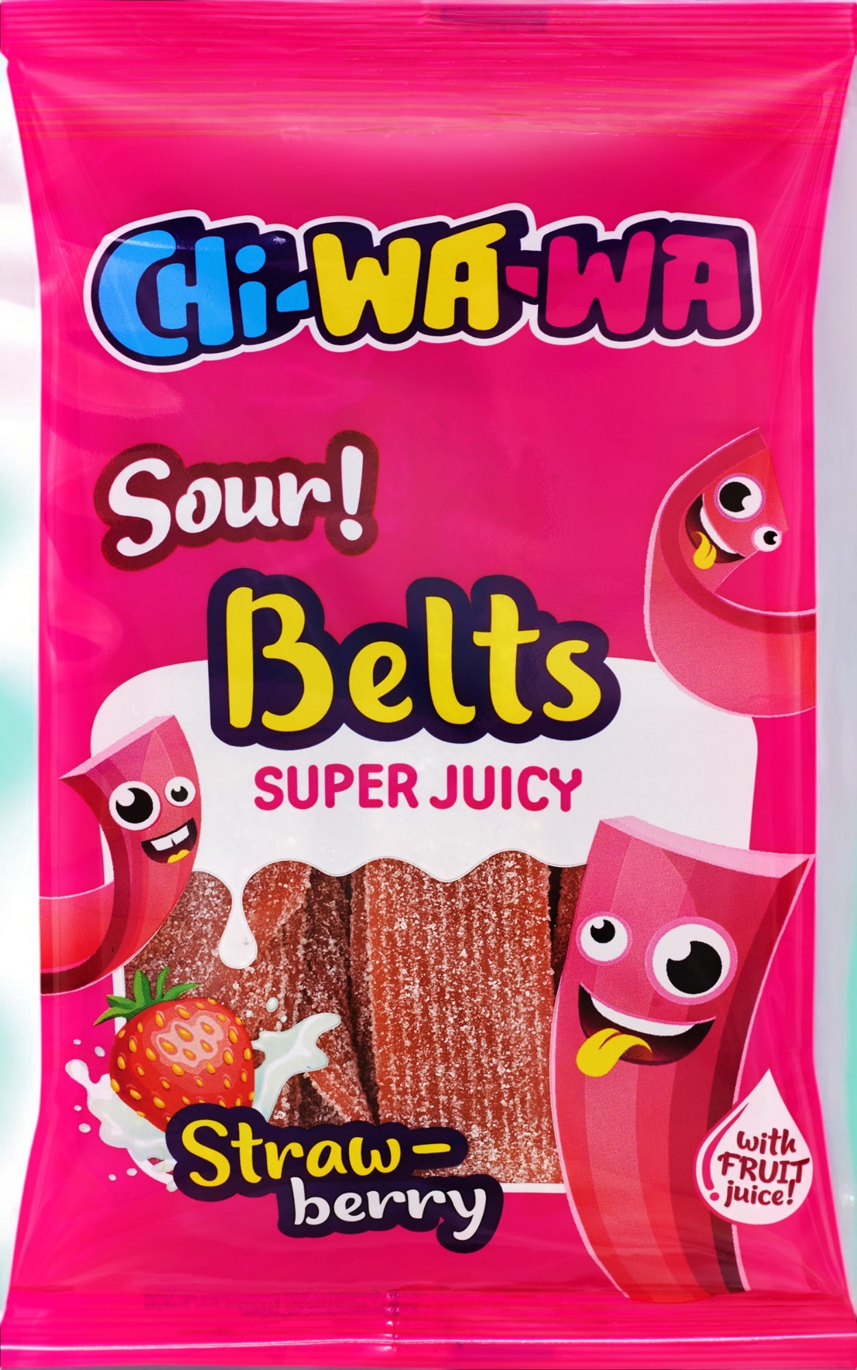 CHI-WA-WA Ремешок КЛУБНИКА кислый 80гр