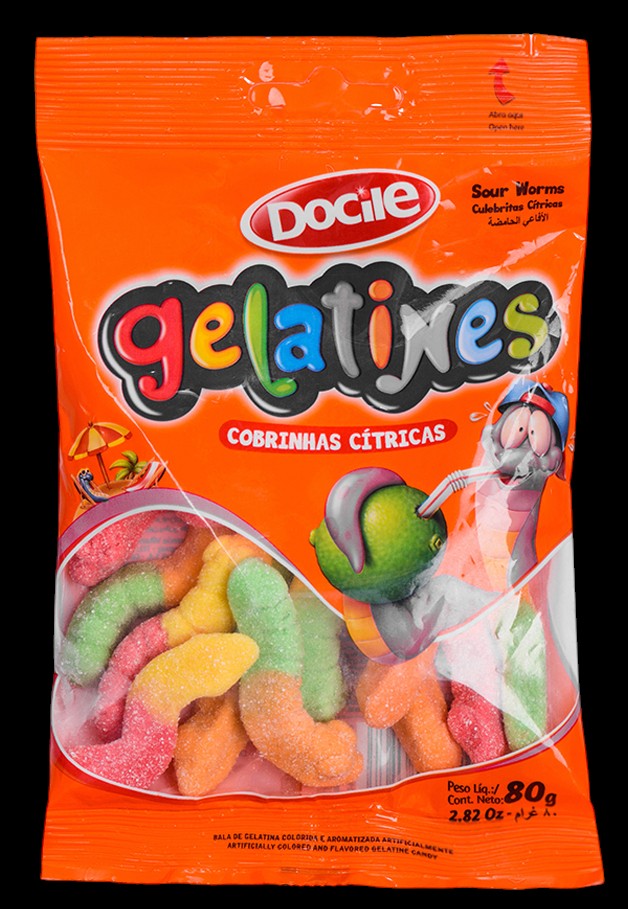 DOCILE Мармелад ЧЕРВЯЧКИ со вкусом Ягод и фруктов 80гр