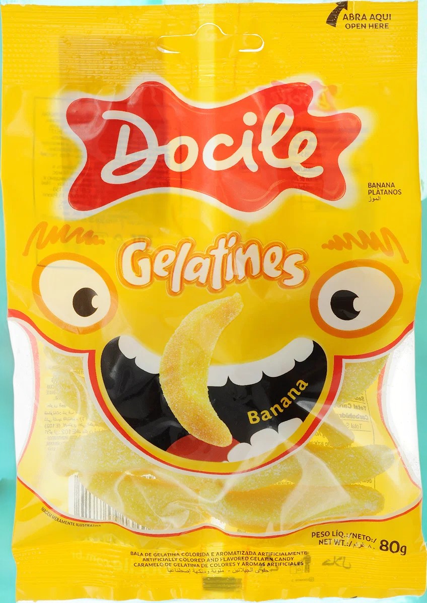 ПРОМО DOCILE Мармелад БАНАН со вкусом банана 80гр