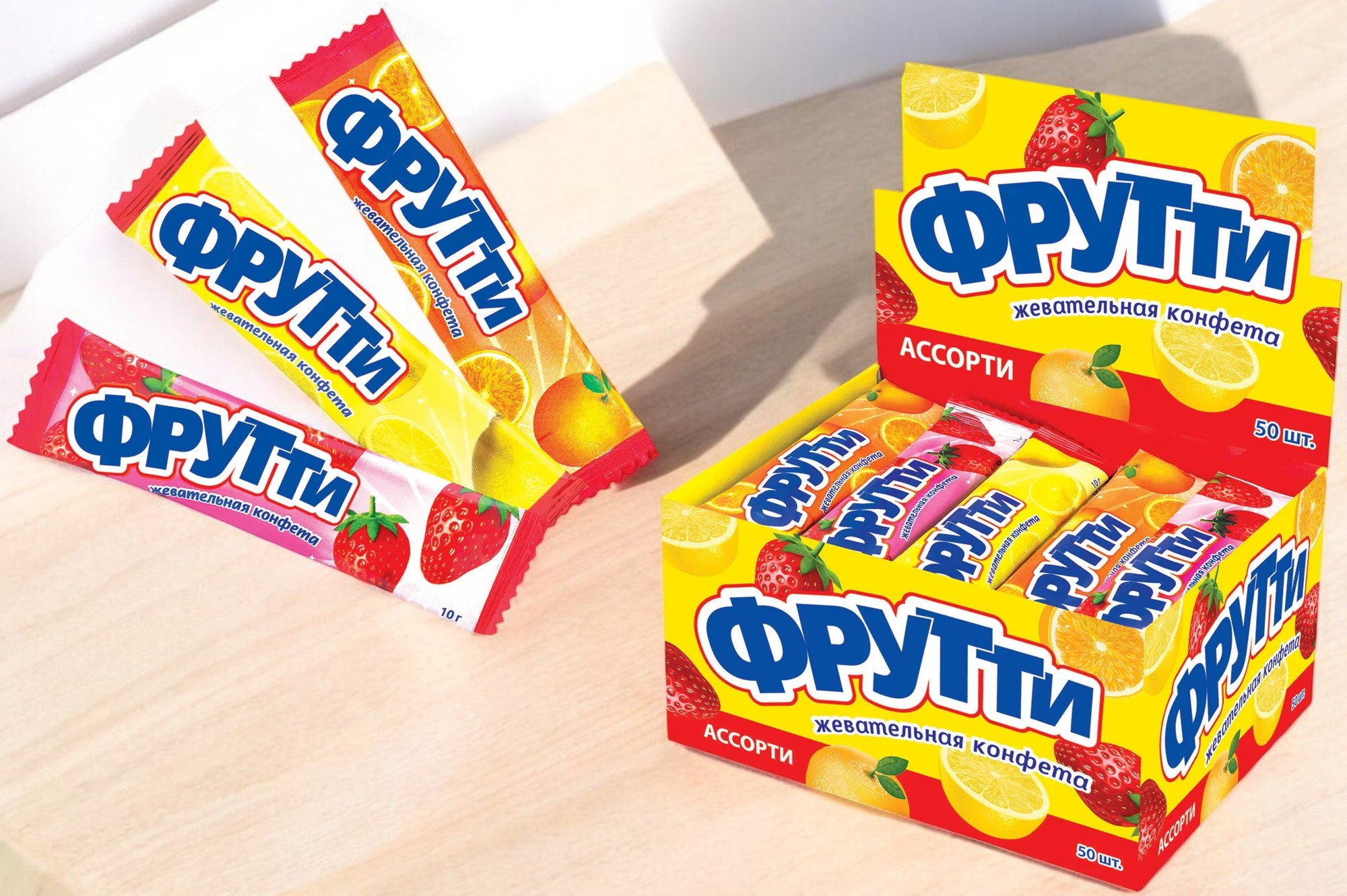 АКЦИЯ  ФРУТТИ Жевательная конфета  36гр