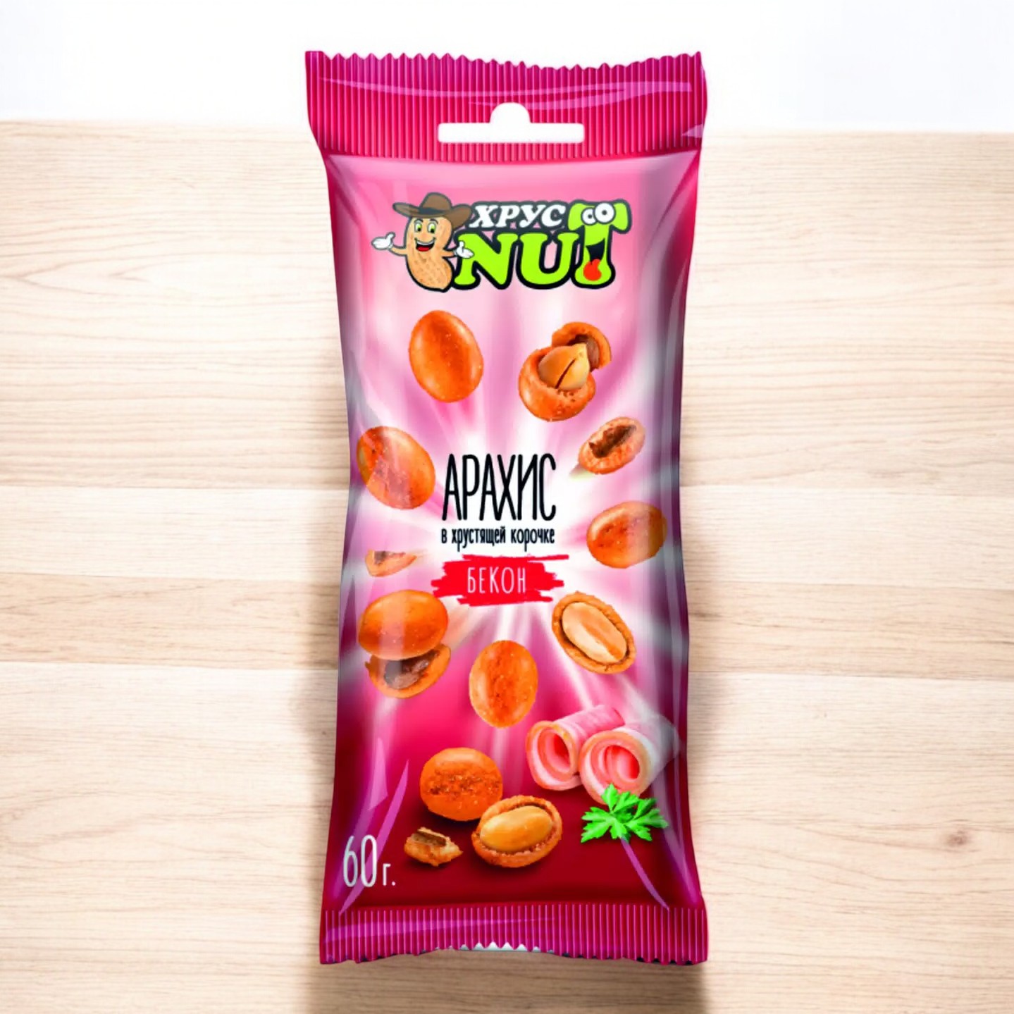 ХрустNUT Арахис в хрустящей корочке БЕКОН 60гр