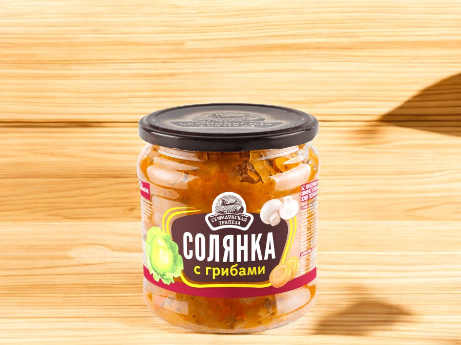 Семилукская трапеза Солянка из свежей капусты с грибами 460гр
