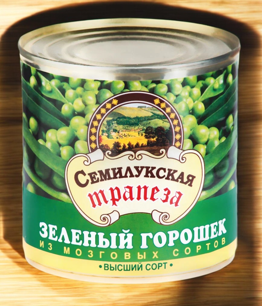 Семилукская трапеза Горошек зеленый Высший сорт ж/б 400гр