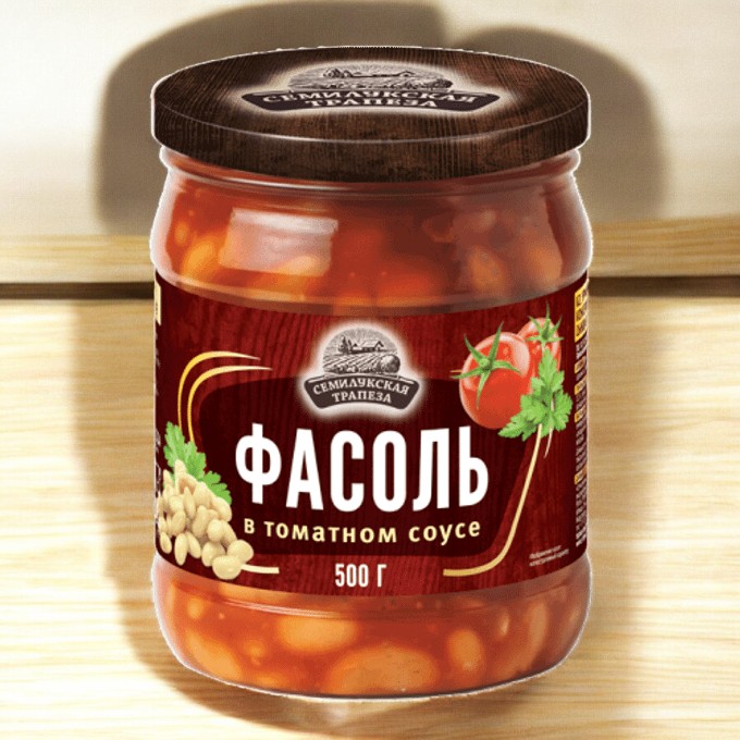 Семилукская трапеза Фасоль в томатном соусе 500гр