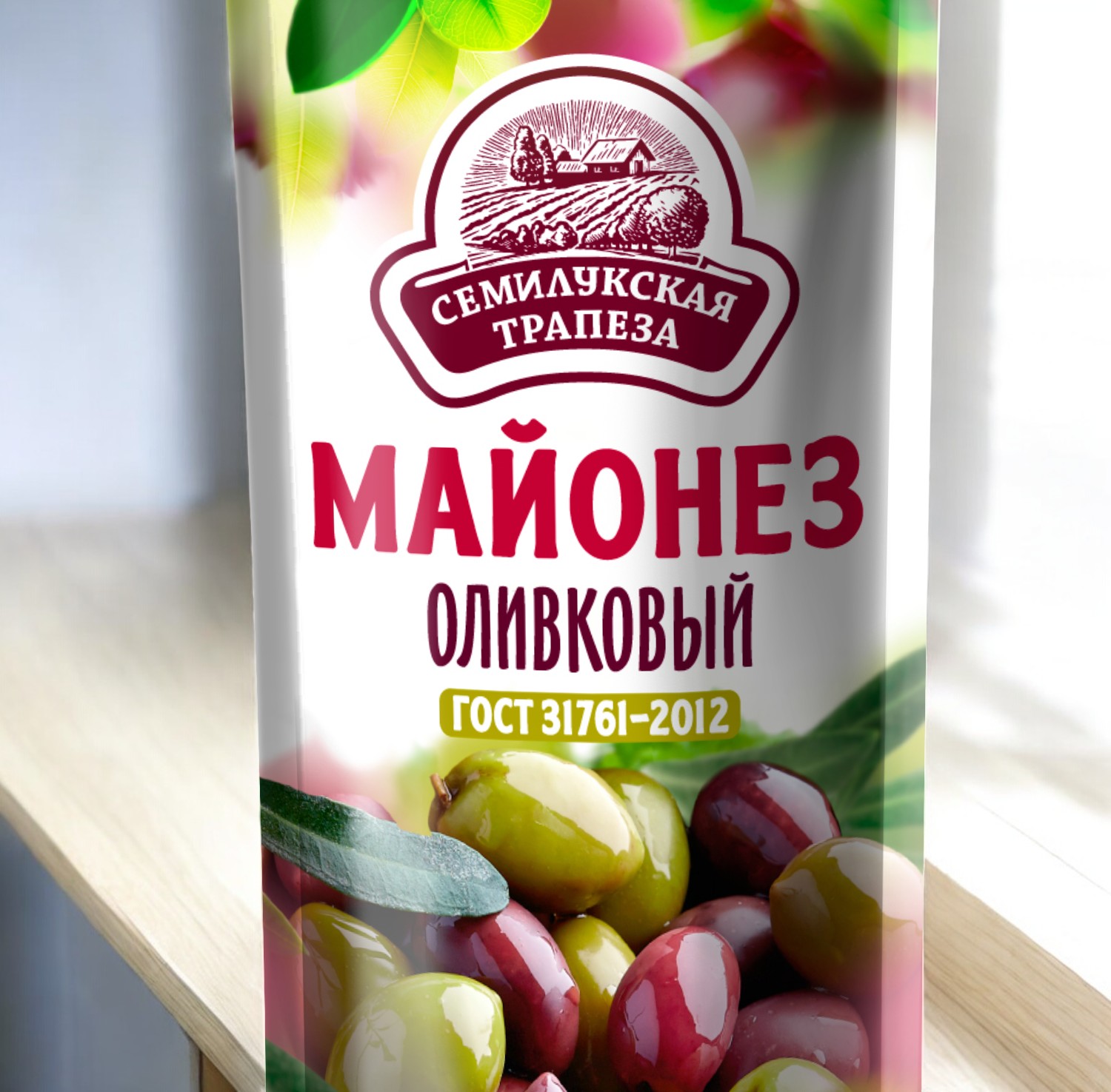Семилукская трапеза Майонез Оливковый с м.д.ж. 51% дой-пак 200мл