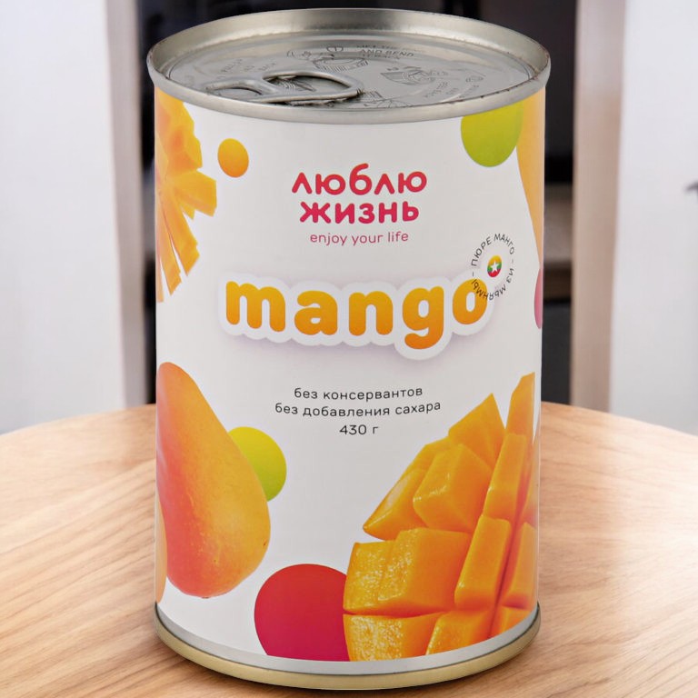 Пюре МАНГО “Люблю Жизнь” из Мьянмы Ж/Б 430гр