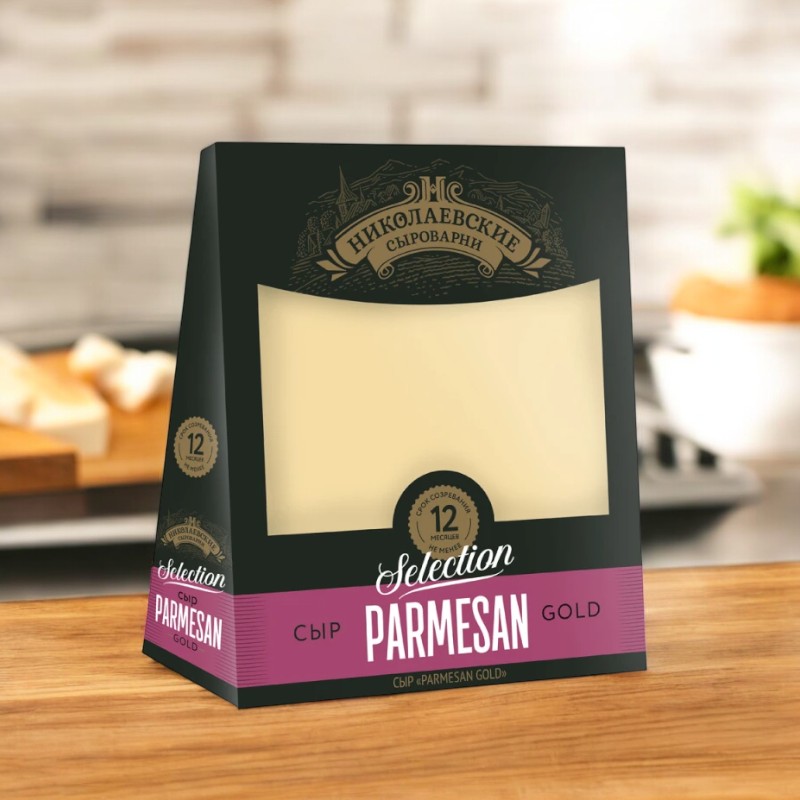 Сыр Parmesan Gold м.д.ж. в с.в. 40,0% сектор весовой 1кг Сыры Кубани [м]