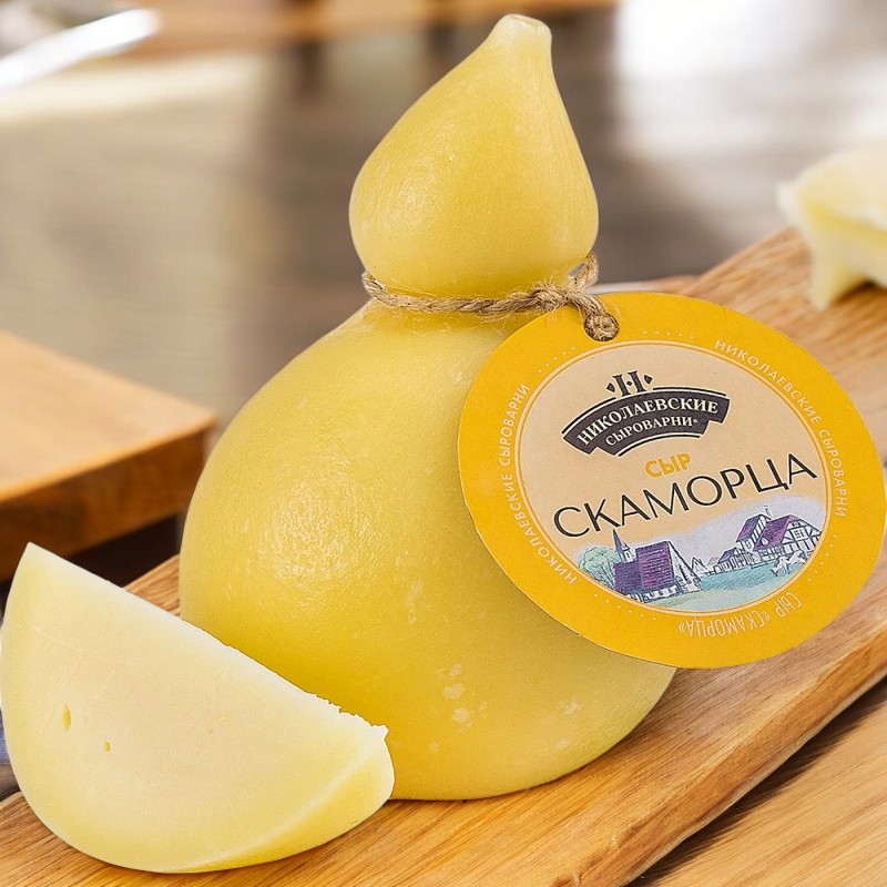 Сыр Скаморца МДЖ в СВ 40% 1 кг Сыры Кубани