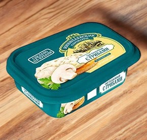 Сыр плавленый с грибами 0,2 кг (ванночка)