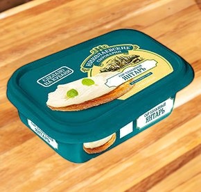 Сыр плавленый пастоообразный Янтарь 0,2 кг(ванночка)