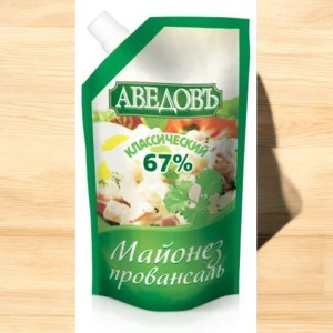 Майонез “Провансаль Классический”ТЗ AVEDOV  с м. д. жира 67%  дой-пак 0,347кг ММЗ