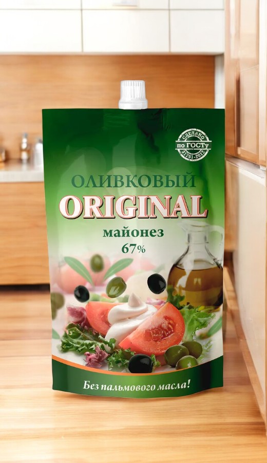 Майонез “Оливковый Original” с м. д. жира 67% дой-пак 0,724кг ММЗ