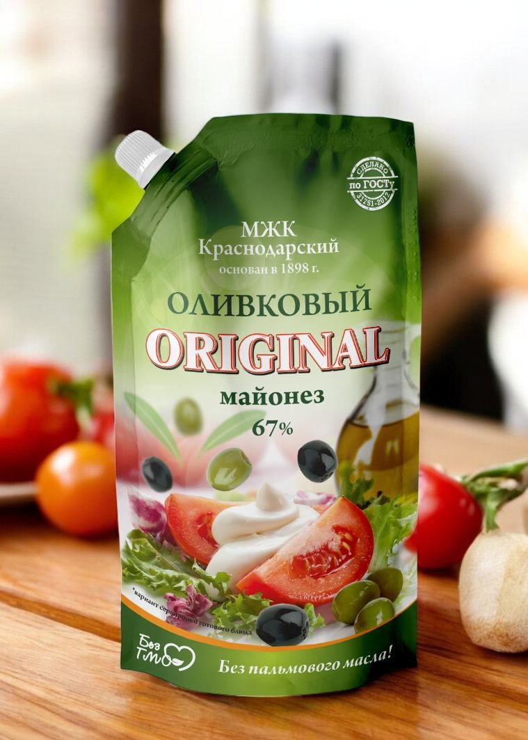 Майонез “Original Оливковый” с м.д.ж.67%  дой-пак 0,193кг ММЗ