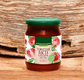 Томатная паста 25% категория “Экстра”пр-ты томатные концентрир.520гр  ст/б.