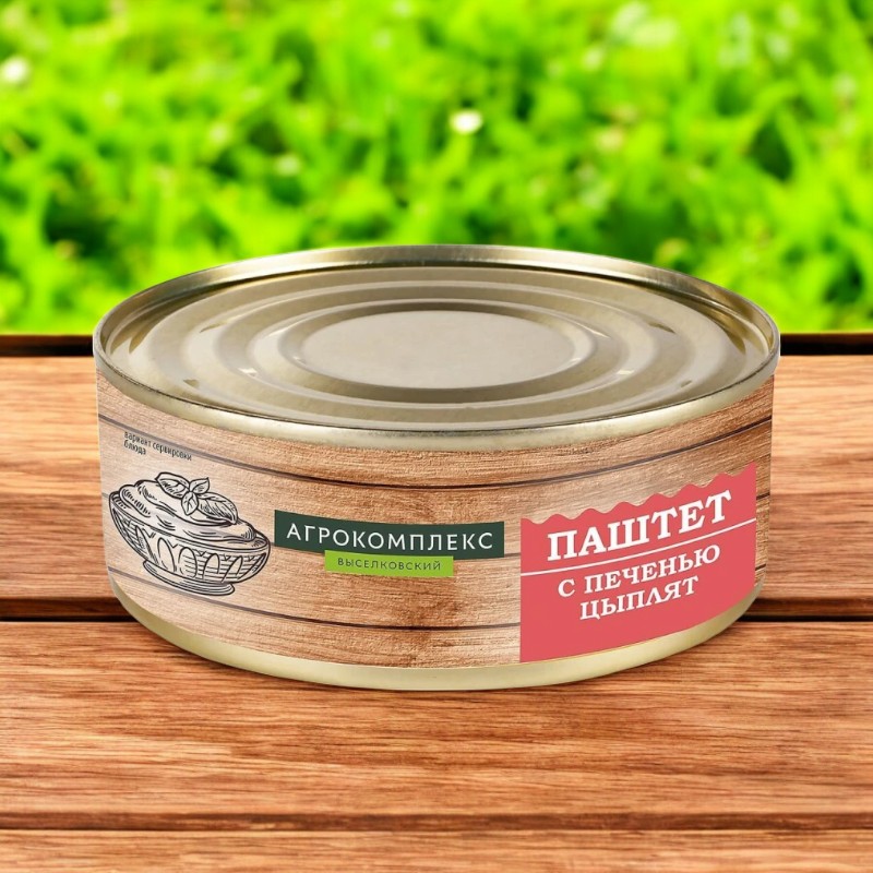 Паштет с печенью цыплят.Консервы мясораст.паштет.с субпрод.ЦБ стер.0,225 кг