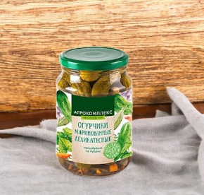 Огурчики маринованные “Деликатесные” 0,72 гр.ст/б