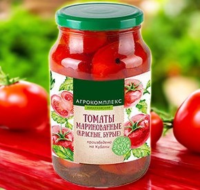 Консервы.Маринады овощные.Томаты маринованные (красные, бурые) стерилизованные 0,85 кг