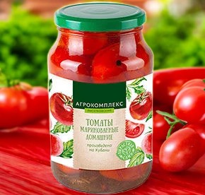 Томаты маринованные домашние 0,95 гр.ст/б.