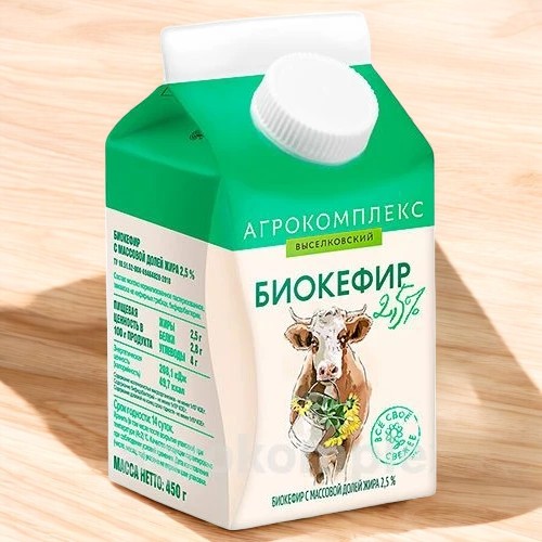 Биокефир м.ж.д. 2,5% пюр-пак 0,45л