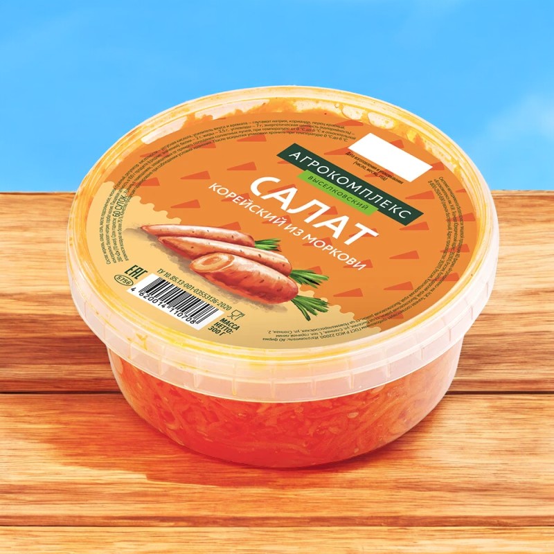 Салат корейский из моркови 300гр ПЭТ банка