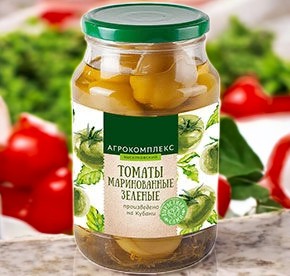 Томаты маринованные зеленые 0,95 гр. с/б