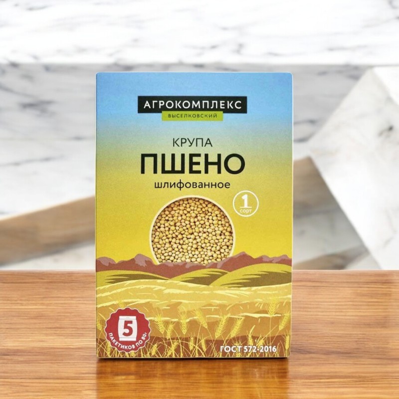 Крупа пшено в/п 400 гр (5*80 гр.) СТМ