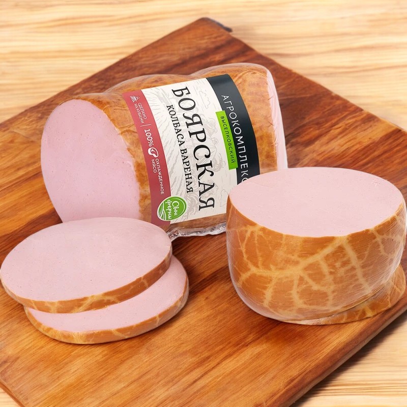 Боярская колбаса вареная Продукт мясной колбасное изделие вареное охл. 1кг