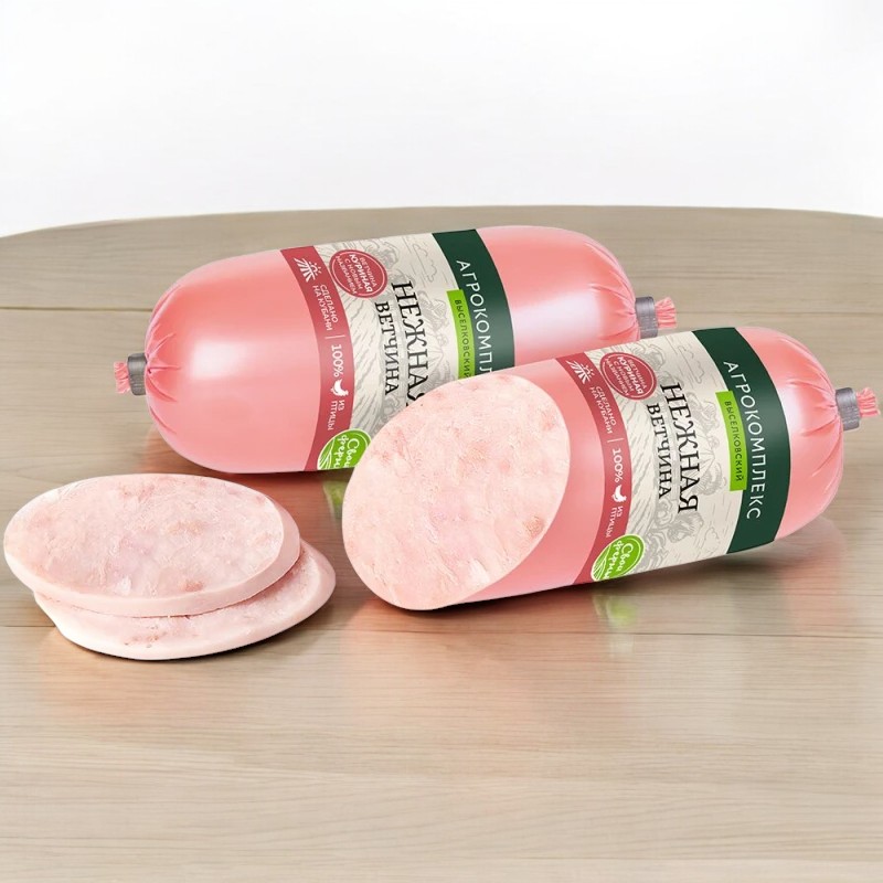 Ветчина Нежная 0,5кг продукт из мяса ЦБ вареный сорта экстра