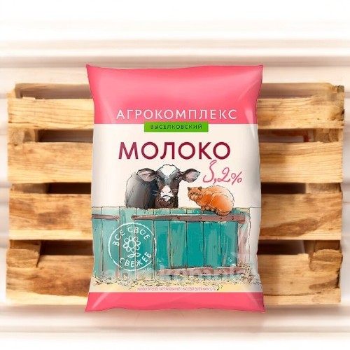 Молоко питьевое пастер. м.д.ж. 3,2% 0,9л  [м]