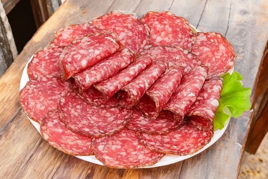 Палермо колбаса с/к.полусух.прод.мясн.колб.изд.(в сервировоч.нарез.упак.в МГА)  0,1 кг ООО “ММ