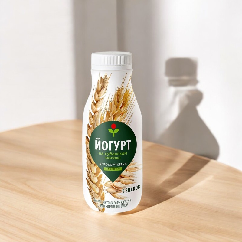 Йогурт с м.д.ж. 2,5% с наполн. “Пять злаков”, ПЭТ 270гр.   [м]