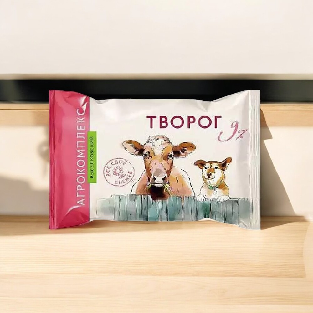 Творог с массовой долей жира 9%180г ,  ММЗ [м]
