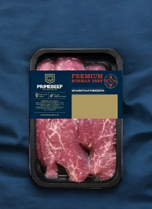 П/ф мяс.порц.б/к из говядины кат.Б стейк«Tri-tip» охл.1кг