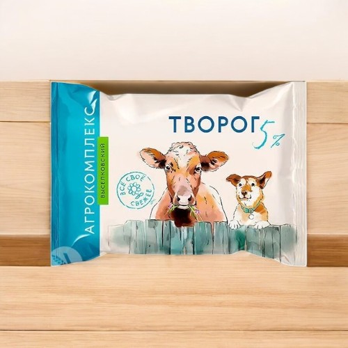 Творог с массовой долей жира 5% 180г, ММЗ [м]