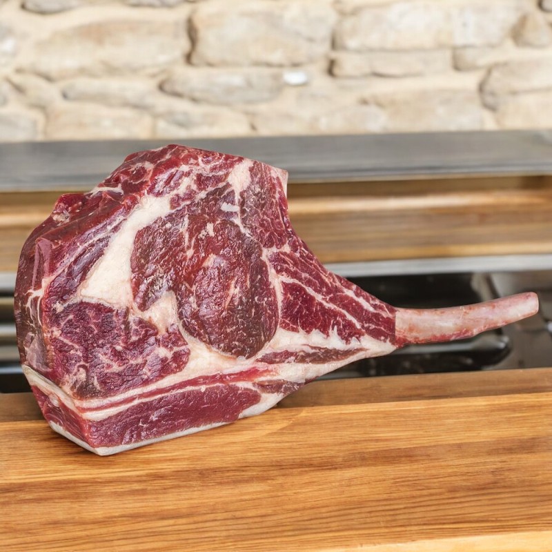 П/ф мяс.из гов.порц.м/к кат.Б стейк Томагавк “Tomahawk steak”(из мяса коров) зам.1 кг