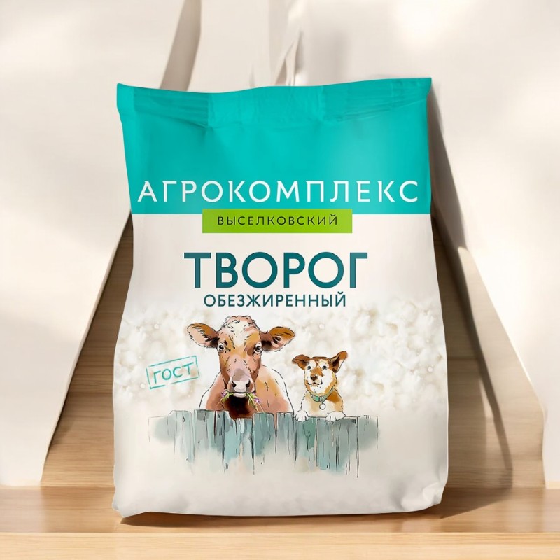 Творог обезжиренный пакет 300 г