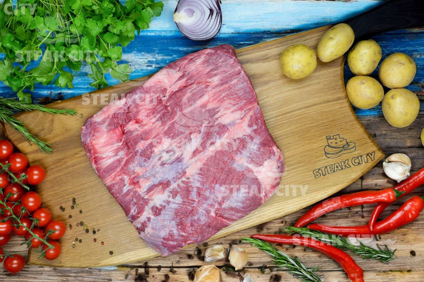П/ф мяс.из высок.гов.крупн.б/к кат.Б гов.для рулета Брискет”Brisket”зам.в/у(крупн.) 1кг