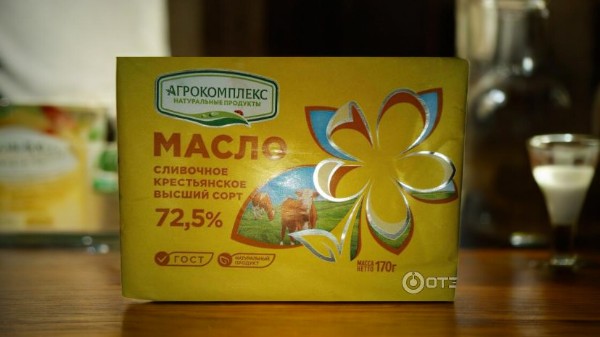 Масло сливочное Крестьянское с МДЖ 72,5% 170г