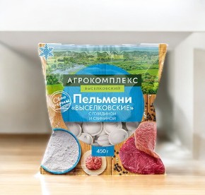 Пельмени “Выселковские” 450 г п/ф мясные в тесте зам. кат. В