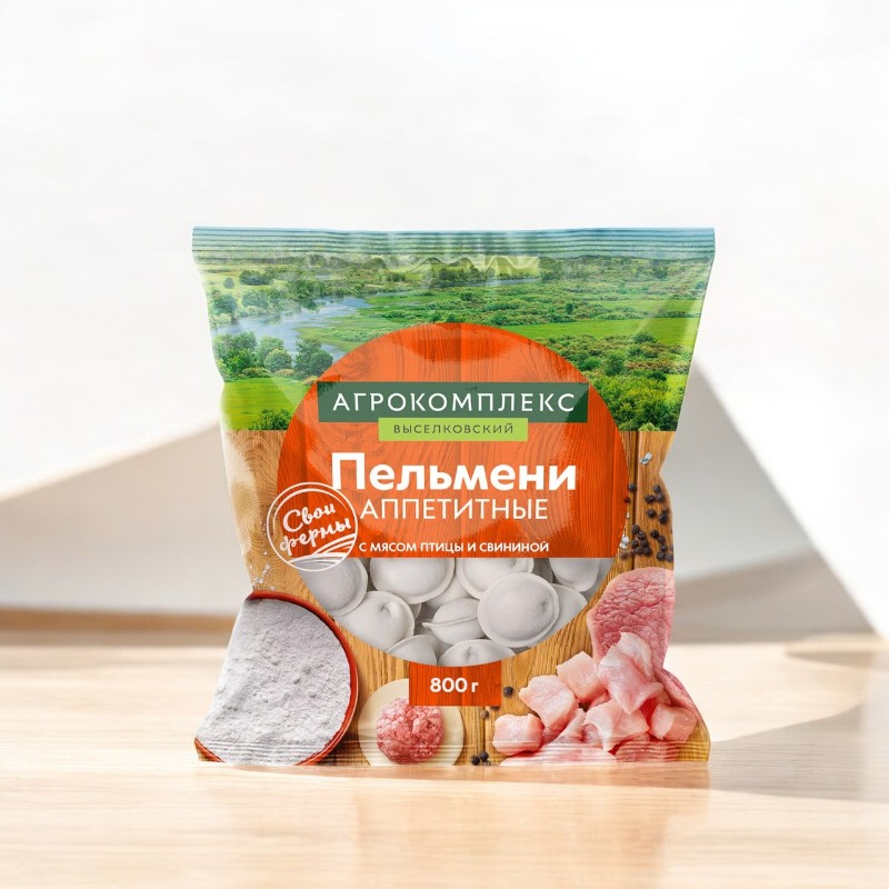 Пельмени” Аппетитные”п/ф рубл в тесте с нач из мяса птицы зам (нефас 4,5 кг г/я) Дружба Народов