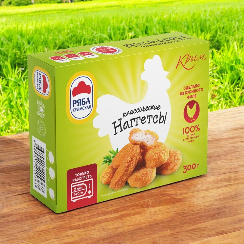 Наггетсы 300г Ряба Крымская Классические куриные зам. к/уп Дружба Народов