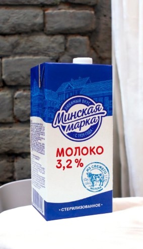 Молоко “Минская марка” стерилизованное 3,2% фибропак С/К 1л
