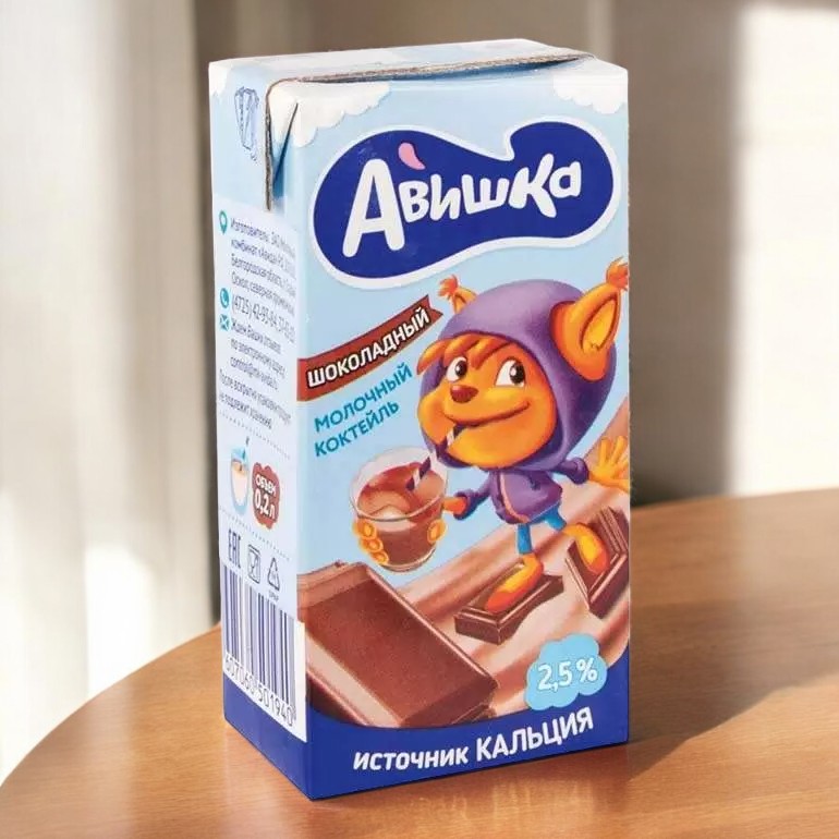 Коктейль молочный “Авишка” шоколад ультрапастеризованный 2,5% ТБА 200г