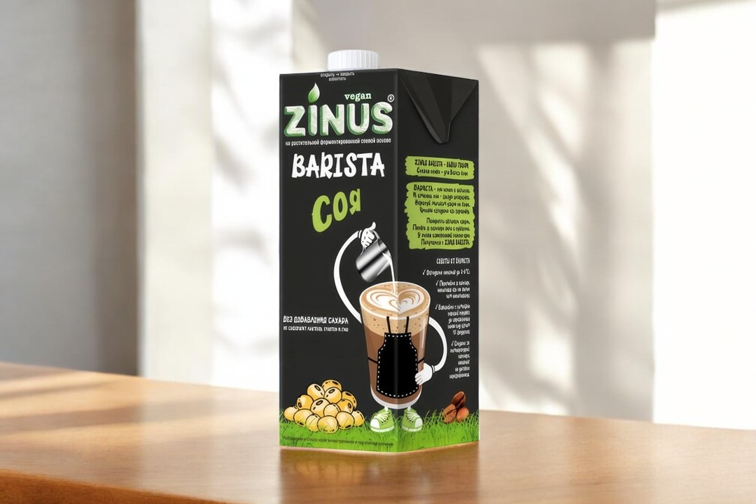 Молоко растительное “ZINUS BARISTA” СОЕВОЕ ТБА С/К 1л